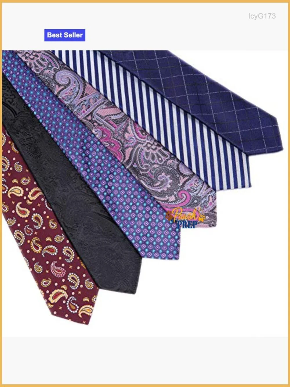 Skinny Neckties for Men, 2.35'' Wide Slim Ties, Pack of 6, Polyester